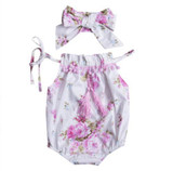 Baby Clothing Newborn Baby Girl Tassel Jumpsuit Romper + Headband Outfits 2pcs Baby Sunsuit Clothing