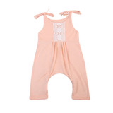 Baby Clothing Newborn Baby Boy Girl Sleeveless Romper Lace Jumpsuit Clothes Sunsuit Outfit 0-24M