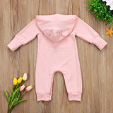 Baby Clothing Cute Toddler Infant Boys Girls Clothes Long Sleeve Bear Hooded Romper Jumpsuit Outfits