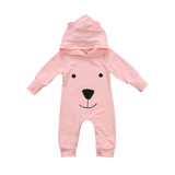 Baby Clothing Cute Toddler Infant Boys Girls Clothes Long Sleeve Bear Hooded Romper Jumpsuit Outfits