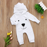 Baby Clothing Cute Toddler Infant Boys Girls Clothes Long Sleeve Bear Hooded Romper Jumpsuit Outfits