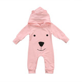 Baby Clothing Cute Toddler Infant Boys Girls Clothes Long Sleeve Bear Hooded Romper Jumpsuit Outfits