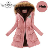 2017 Womens Winter Parkas Coat Jackets Women Thicken Warm Winter Fur Collar Plus Size Parkas for Women Long Winter warm Parka