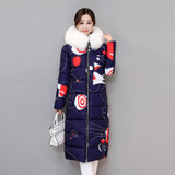 2017 womens winter jackets and coats parka jacket long Thick Fashion jaqueta feminina inverno parkas printing women coat abrigos