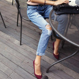 2017 Spring New Boyfriend Hole Ripped Jeans Women Pants Cool Denim Vintage Straight Jeans For Girl Mid Waist Casual Pants Female