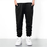2017 Spring New Arrive Elastic Waist Solid Cotton Sweatpants Men Black Grey Fashion Joggers Hip hop Streetwear Plus Size XXXXL