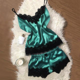 Sexy Lingerie Porno Babydoll Erotic Sleepwear Women Underwear Bow Lace Hot Sex Dress Fashion Temptation Satin Nightdress Suit#15