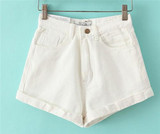 Hot 2017 High Waist Denim Shorts Women Jeans Shorts Feminino Retro Boyfriend Jeans Women's Shorts Plus Size Trousers Short Femme