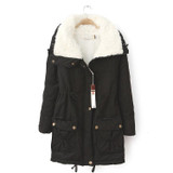 hot 2016 winter cotton coat women slim plus size outwear medium-long wadded jacket thick hooded cotton wadded warm cotton parka