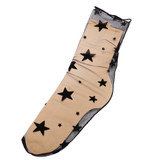 Hot 1Pair Women Sexy Breathable Silk Socks Soft Heap Elasticity Black Fishnet Lace Flower Mesh Ankle Elastic Hosiery Sock
