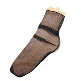 Hot 1Pair Women Sexy Breathable Silk Socks Soft Heap Elasticity Black Fishnet Lace Flower Mesh Ankle Elastic Hosiery Sock
