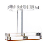 Hot 12 Holes Acrylic Pen Holder Heart Gold Rest Stand Display Makeup Nail Gel Brush Holder Home Office Pen Holder