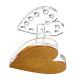 Hot 12 Holes Acrylic Pen Holder Heart Gold Rest Stand Display Makeup Nail Gel Brush Holder Home Office Pen Holder