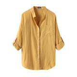 Dioufond Korean Style Women Shirts Autumn White V-Neck Blouses Casual Tops Female Blusas Fashion Camisa Cotton Summer Clothes