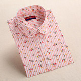 Dioufond Floral Print Shirt Turn-down Collar Women Shirts casual Long Sleeve Blouse Cotton Female Clothes Plus Size Women Tops