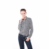 Dioufond Brand New Plaid Shirt Women Long Sleeve Blouses Turn-Down Collar Blusas Plus Size Plaid Shirts Women Tops Fashion 2016