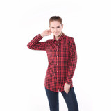 Dioufond Brand New Plaid Shirt Women Long Sleeve Blouses Turn-Down Collar Blusas Plus Size Plaid Shirts Women Tops Fashion 2016