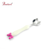 Dinnerware Set Hello kitty 2Pcs Nordic Color Wheat Straw Kawaii Cartoon Cutlery Kids Stainless Steel Children Tableware Sets