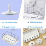 DINIWELL Durable Storage Racks Suction Cup Bathroom Shelf With Removable Wall Mount Holder For Shampoo Bath Kitchen Organizers