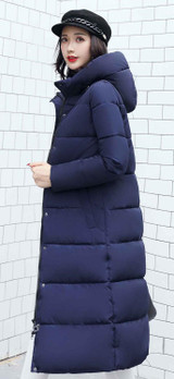 New 2017 women winter coats Red parka Wadded long Clothing Female slim Parkas cotton jacket with hooded Ladies outwear overcoats