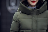 New 2017 women winter coats Red parka Wadded long Clothing Female slim Parkas cotton jacket with hooded Ladies outwear overcoats