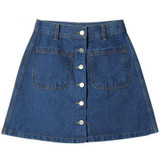 New 2017 Women Summer Denim Skirts Fashion High Waist Skirts Plus Size Mini Jeans Skirt High Quality Blue Denim Skirt Hot Sale