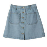 New 2017 Women Summer Denim Skirts Fashion High Waist Skirts Plus Size XXL Mini Jeans Skirt High Quality Blue Cheap Sexy Skirts