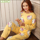 New 2017 women long-sleeve carton sleepwear pajama sets female nightwear lady Pyjamas nightgowns teenage pijamas home clothing New 2017 women long-sleeve carton sleepwear pajama sets female nightwear lady Pyjamas nightgowns teenage pijamas home clothing