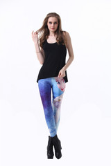 New 2017 Women leggings Frozen 3D Digital Printed High Waist Legins Elastic Silm Fit Women Pants Leggings HYK-96