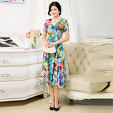 new 2017 women dress elegant one-piece summer dress floral print plus size women clothing vestidos femininos