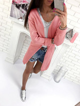 New 2017 Women Casual Hollow Out Long Cardigan Loose Sweater Sleeve Knitted Outwear Sweaters New 2017 Women Casual Hollow Out Long Cardigan Loose Sweater Sleeve Knitted Outwear Sweaters