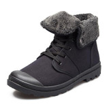 New 2017 Autumn Winter Boots Men Canvas Shoes Fashion Ankle Boots Warm Plush for Cold Winter Mens Boots Male Brand Footwear K090