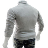 NEW 2017 Autumn Men's Warm Sweater Turtleneck Sweater Fashion Tide Models Fitted Pullovers