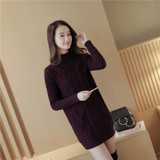New 2017 Autumn Long Women Knitted Sweater Casual Long Sleeve Solid Women's Sweaters Clothes Pullovers Fashion Jumper pull femme