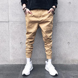 New 2017 Autumn Khaki Men Harem Pants Hip Hop Baggy Casual Men Pants Ankle Length Sweatpants Mens Joggers Pant Male Trousers 3XL