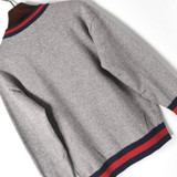 New 2017 autumn europe street style women bright trim knit sweater animal sequins 3d flower embroidery patch knitwear pullovers