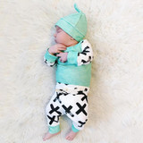 New 2017 autumn baby boy clothing sets cotton long sleeve splicing 3pcs suit baby girl clothes newborn toddler infant outfits