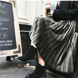 New 2017 Autumn And Winter High Waisted Skinny Female Velvet Skirt Pleated Skirts Pleated Skirt Free Shipping