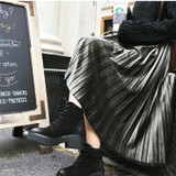 New 2017 Autumn And Winter High Waisted Skinny Female Velvet Skirt Pleated Skirts Pleated Skirt Free Shipping