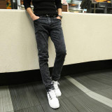 new 2017  men's boutique fashion grey slim leisure jeans / Male casual Little feet jeans / Men thi cowboy trousers pants