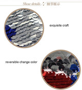 2017NEW Butterfly Reversible Sequined Sew On Patches for clothes DIY Coat Sweater Embroidered Paillette Patch Applique
