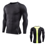 2017Mens Fitness Long Sleeves Rashguard T Shirt Men Bodybuilding Skin Tight Thermal Compression Shirts MMA Crossfit Workout Top