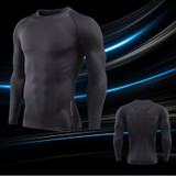 2017Mens Fitness Long Sleeves Rashguard T Shirt Men Bodybuilding Skin Tight Thermal Compression Shirts MMA Crossfit Workout Top