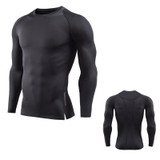 2017Mens Fitness Long Sleeves Rashguard T Shirt Men Bodybuilding Skin Tight Thermal Compression Shirts MMA Crossfit Workout Top