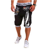 2017Men Shorts Men Casual Short Print Board Male Workout Shorts Men'S Casual Exercise Boardshorts Bermudas Masculina De Marca XS