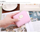 2017Fashion Women wallet small three fold PU leather coin wallet women purse brand designed female coin purse wallet