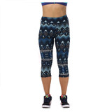 2017 Yomsong Floral Printing Capris Leggings Lady's  Casual Stretched Pants  Elastic Cropped Leggings  Women  Legging RL156