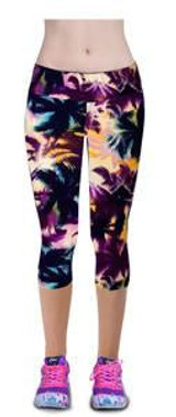 2017 Yomsong Floral Printing Capris Leggings Lady's  Casual Stretched Pants  Elastic Cropped Leggings  Women  Legging RL156