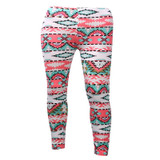 2017 Xmas Fashion Winter Warm Womens Christmas Snowflake Print Knitted Leggings Cotton Pants Xmas Gift