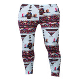2017 Xmas Fashion Winter Warm Womens Christmas Snowflake Print Knitted Leggings Cotton Pants Xmas Gift
